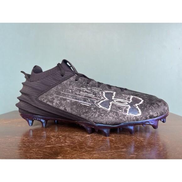 Under Armour Blur 2 MC Suede Black Football Cleats Men's Size 13 3027978-001 - Picture 1 of 11